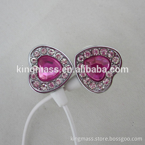 fashional designed bling bling earphone 2016